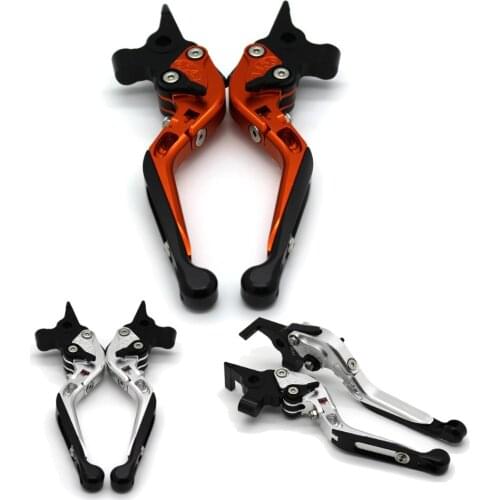 With logo Motorcycle Frame Ornamental Foldable Brake Handle Extendable Clutch Lever For DUCATI 1299 Panigale/S/R