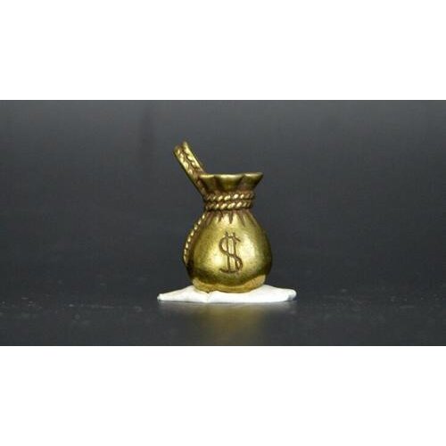 Collectable Chinese Brass Carved Money Bag Exquisite Small Statues
