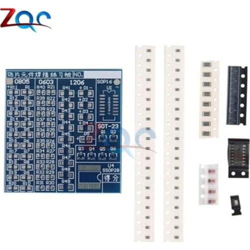 SMT SMD Resistance IC Chip Electronic Component Welding Practice Board Soldering Practice DIY Kit Learning Kit