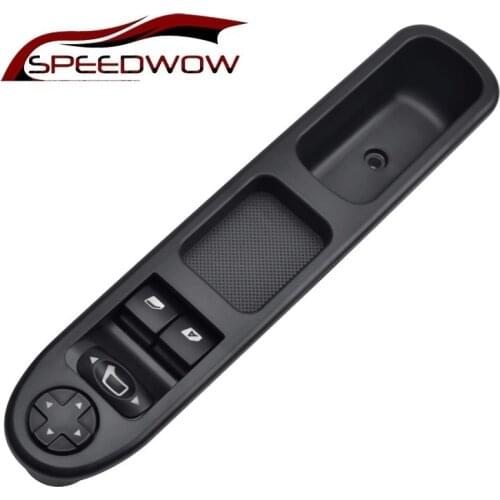 SPEEDWOW Black Electric Master Window Switch Front Left Right Hand Driver Power Control For Peugeot 207 2007-2014 OEM 6554.QC