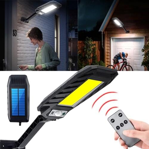 LED Solar Light Wall Lamp PIR Motion Sensor Outdoor Solar Lamps Street Light 180COB Powerful Remote Control Patio Garden Light