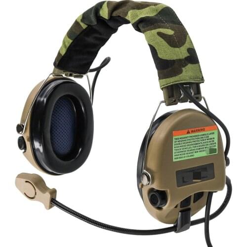 Tactical Softair Sordin Headset Noise Reduction Earphone Hunting Airsoft Headphone DE