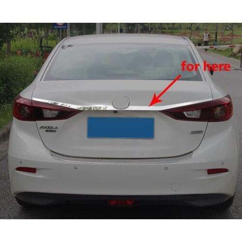 For Mazda 3 Axela 2014-2017 Trunk Bright sticker Tail mark decoration strip sticker