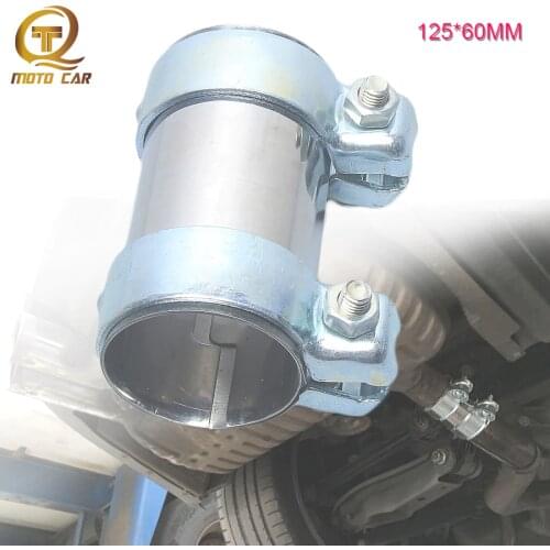 125*60MM Stainless Steel Car Muffler Clamp 2.5" Exhaust Pipe 437.253.141 893253139B 3D0253141A For Volkswagen C4 Audi A6 90