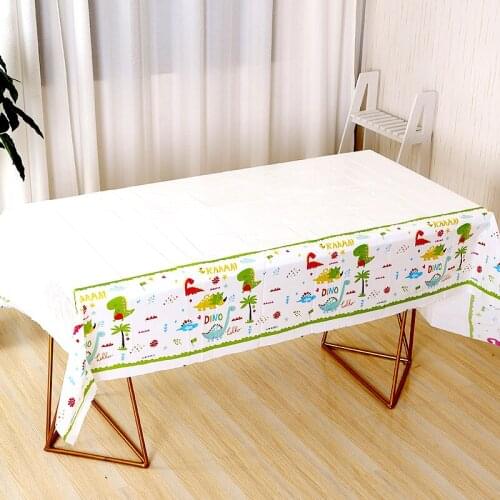 1pcs/lot Cute Dinosaur Design Tablecloth Decoration Happy Birthday Party Boys Table Cover Baby Shower Maps 108*180 CM