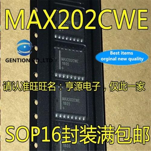 10Pcs MAX202 MAX202CWE MAX202EWE SOP16 in stock 100% new and original