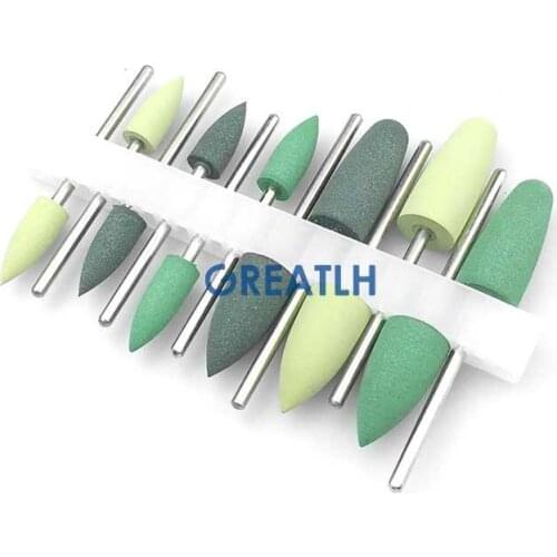 12pcs/set Dental SILICONE Polishers Resin Base Acrylic Polishing Burs 2.35mm