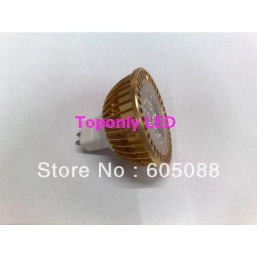 12v 3w Epistar led mr16 spot light fins heatsink+isolated power supply white color 250lm 200pcs/lot promotion DHL free shipping