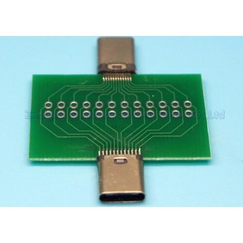 2pcs 24P male to female test board USB3.1 Type-C adapter board