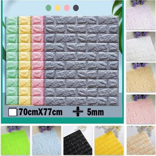 3D Wall Stickers Imitation Brick Bedroom Decor Self-adhesive Wallpaper Waterproof Panels Living Room Kitchen TV Home Decoration