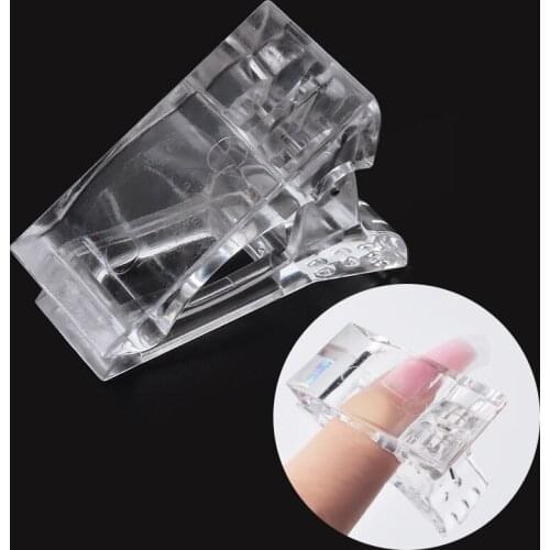 5pcs Poly Nail Gel Quick Building Nail Tips Clip Finger Extension UV Plastic Builder Nail Mold Crystal Gel Clips Manicure Tools