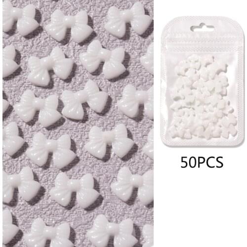 M4YA Simple Trendy Net Red Bowknot Nail Art Decorations Resin Long Ribbon Fashion Fingernail DIY Accessories 3D Bow Ornaments