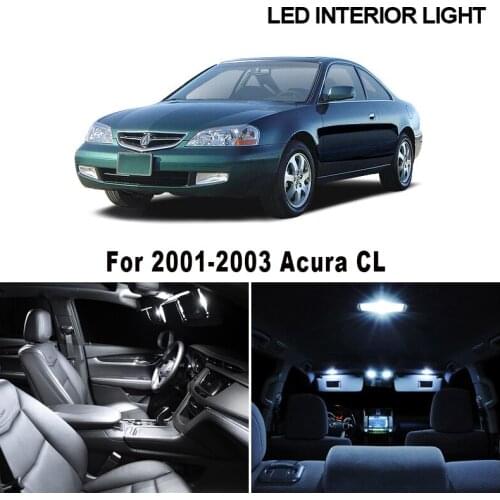 9pcs White Canbus LED Bulbs Interior Dome Ceiling Light Kit For Acura CL 2001 2002 2003 License Plate Lamp Car Accessories