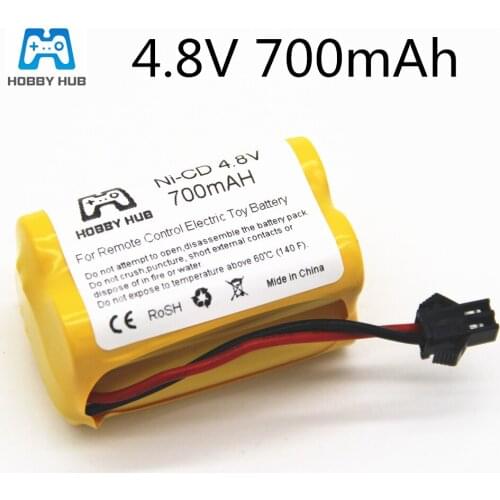 Hobby Hub 4* AA 4.8v 700mAh Rechargeable Battery Pack For Rc Toys Cars Tanks Robots Boats 4.8v Ni-Cd Battery For RC Toys Model