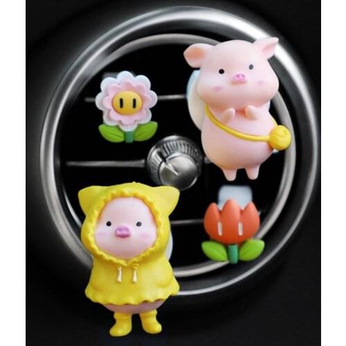 Car Cute Series Net Red Pig Pig Aromatherapy Air Outlet Air Conditioning Lasting Light Fragrance Car Interior Jewelry Supplies