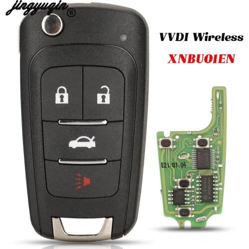 Jingyuqin XNBU01EN Wireless Remote Key For Remote Flip Control English Version 4 Buttons For Buick Type