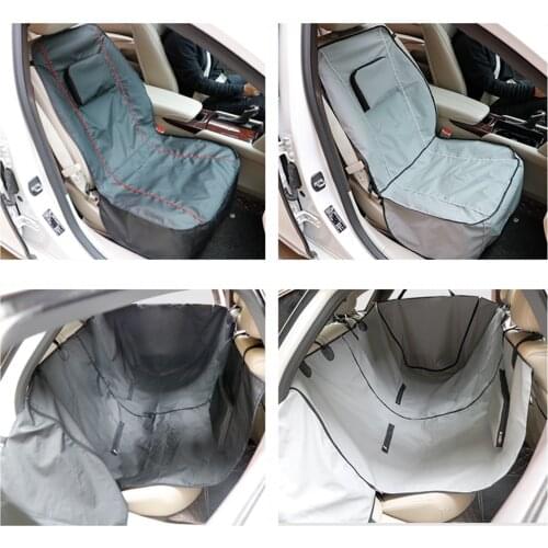 Pet Car Seat Cover Dog Protector Anti-seep Anti-scratch Waterproof Seat Cushion Foldable With Zipper Adjustable Strap