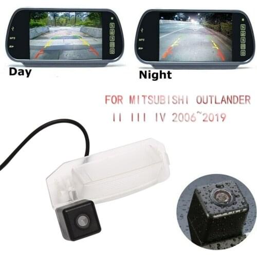 For Mitsubishi Outlander II III IV 2006-2019 HD CCD Rear View Camera Backup Camera Reverse Parking Camera Night Vision