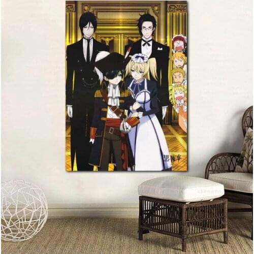 HD Prints Home Black Butler Toboso Yana Anime Decor Painting Poster Wall Art Canvas Modular No Frame Pictures For Living Room