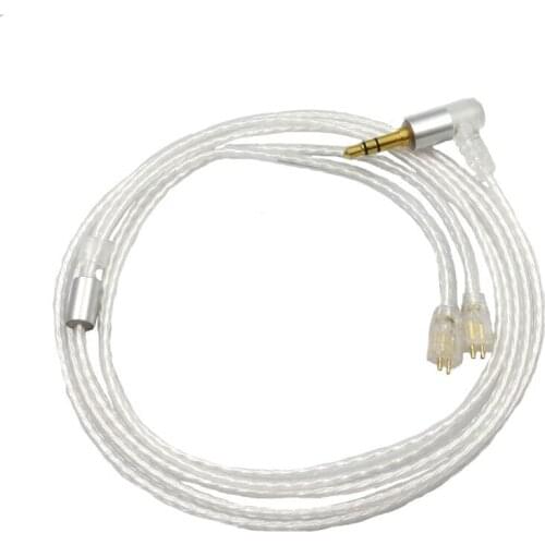 Transparent silver plated 0.75mm connector headphone cable for UE TF10 TF15 5Pro SF3 SF5 headphone replacement cable