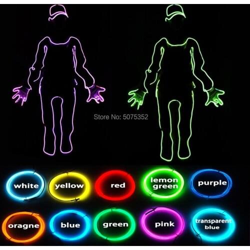 Novelty Carnival Festival EL Cold Light Costume Hip Hop Dancer Led Costume Dance DJ Fashion Neon Light Costume For Performance