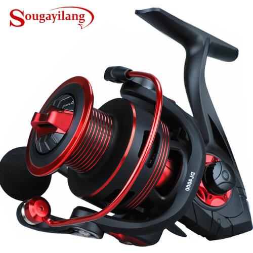 Sougayilang 12+1BB Fishing Reel 5.2:1 High speed Gearing Spinning Fishing Reels for Saltwater Freshwater Fishing Tackle Pesca