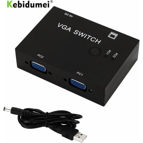 2Ports Switcher Splitter 2Ways VGA Video Switch Adapter Converter Box for PC Monitor Accessories 4Port VGA Video Switch Switcher