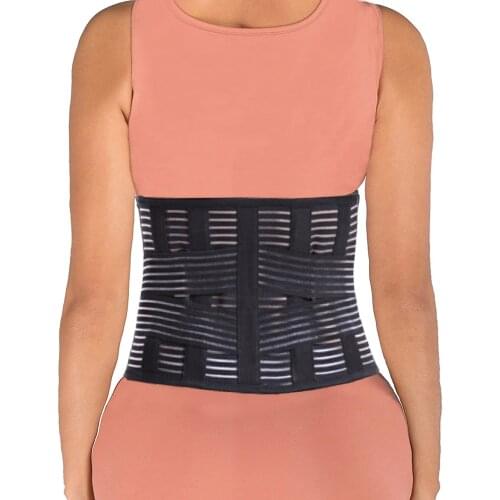 Summer Breathable Medical Bone Bionic Support Back Posture Corrector Belt Waist Trimmer Brace Double Banded Lumbar Corset Women