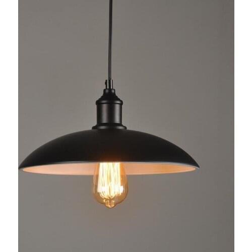 Loft retro industrial style chandelier E27 restaurant bar coffee shop creative single head iron pot lid chandelier
