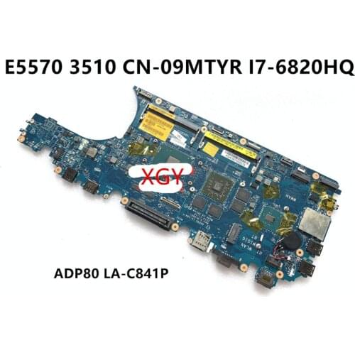 For DELL E5570 M3510 motherboard 9MTYR CN-09MTYR DAP80 LA-C841P I7-6820 100% Test OK