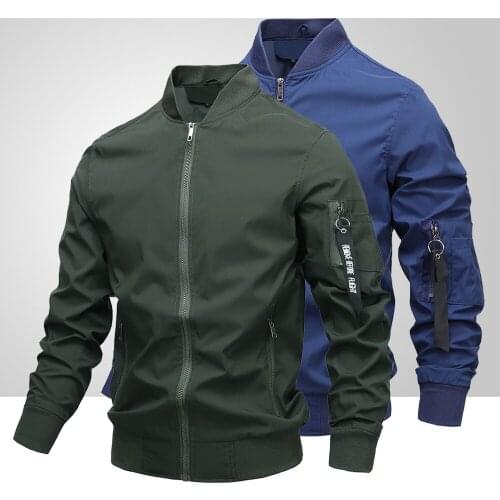 Mens Autumn Thin Fashion Jackets & Coats 2020 New Men Casual Windbreaker Bomber Jacket Male Army Cargo Outdoors Clothes Outwear