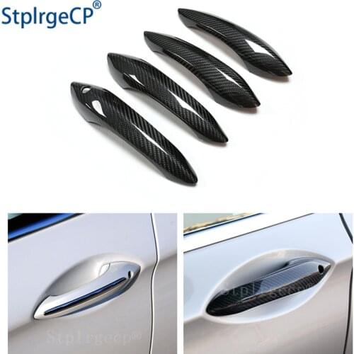 For BMW 5 6 7 5GT M5 F10 F06 F12 F13 F20 F22 F07 F01 F03 F04 F06 Accessories 100% real carbon fiber Auto outer door handle cover