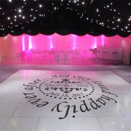 Wedding Dance Floor wall sticker Vinyl Decor Dance Floor Decal Wedding Couples name Decorations Photo sticker home decor HY150