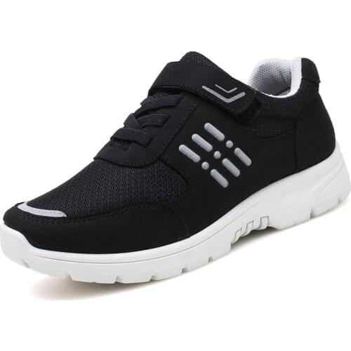 Antiskid Lace Low Shoes Walking Sneakers Safety Shoes For Women Fitness Breathable Walking Shoes Men The Elderly Flat Sports