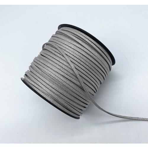 New 5yards 3mm Flat Faux Suede Braided Leather Lace Cord Korean Velvet Leather Handmade Thread String Rope for Jewelry Making#02