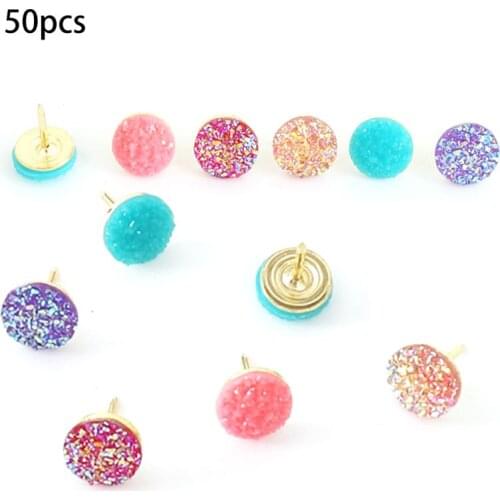 Office Thumbtacks Push Pins Colored Map Photos Wooden Pin Board Cork Office&Scho