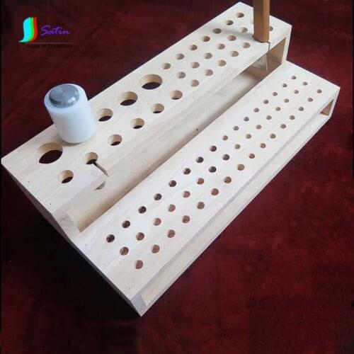 Wooden Leather Tool Stand Holder Holding Organiser for 80 Leather Punch Tool Wooden Frame,80 Holes S0503H