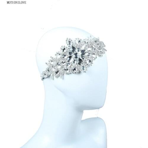 Luxurious High Quality Silver Rhinestone and Crystal Womens Headband for Wedding Cocktail Occasion Bride Hair Accessoires MHD009