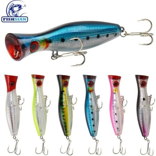 Fishsian Popper Fishing Lures 12.5cm 40g Large Poppers Top Water Isca Artificial Hard Bait Fishing Tackle Articulos De Pesca