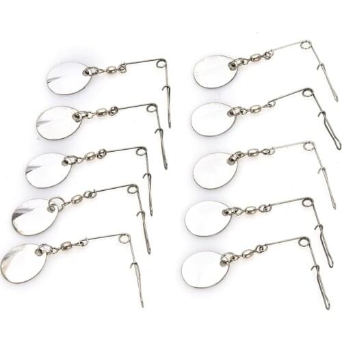 Fishing Spinner Blades Stainless Steel Jig Spinner Wire Forms Spinner Fishing Lure Bait Spoon Swisher Fishing Tackle 10pcs