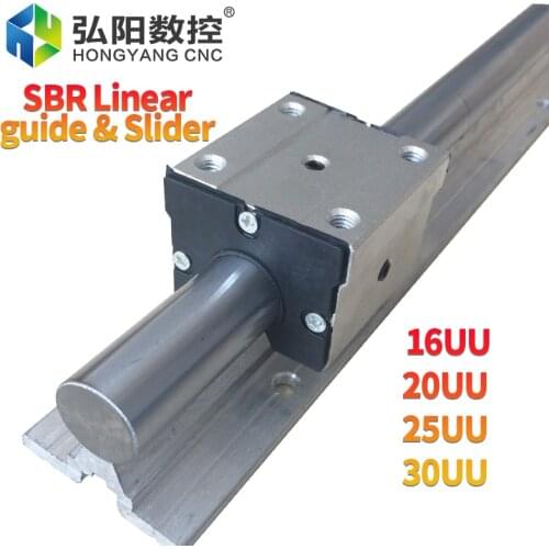 SBR linear guide rail Slider 16UU 20UU 25UU 30UU Round Rail Round Slider Engraving Machine Slider Engraving Machine Accessories