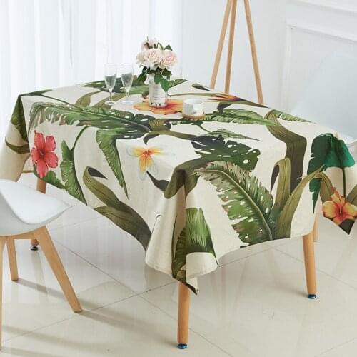 Tablecloth Tropical Banana Leaf Waterproof Table Cloth Toalha De Mesa Nappe Decoracao Para Casa Manteles Table Cover