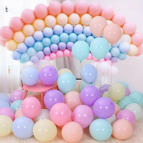 100pcs/set Multicolor Pastel Candy Balloons Wedding Baloons Round Macaron Balloon Arch Decoration Party Birthday Decor