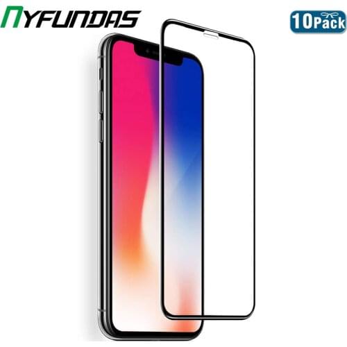 10PCS 5D Tempered Glass Screen Protector Film For Iphone 11 Pro Max XS MAX XR 7 8 6 6S Plus X ScreenProtector cristal templado