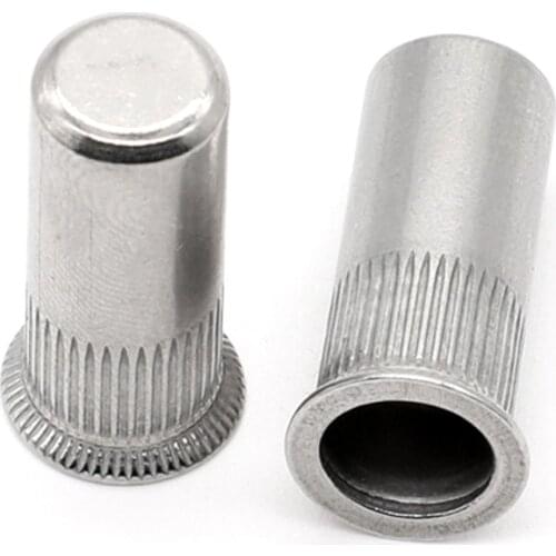 M4 m5 m6 m8 m10 m12 Big Head Close End Rivet Nut, 304 stainless steel threaded Inserts round body blind rivet nuts ,K013