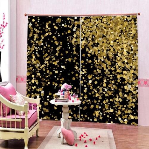 Custom Curtain Decoration 3D Brief Small geometric figures Curtains For Bedroom Living room Polyester Room Curtain