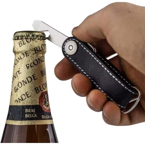 10pcs Handmade Genuine Leather Car Key Wallet Men Key Holder Housekeeper Creative Lucency Window Keychain Covers Waist Hanged Ke