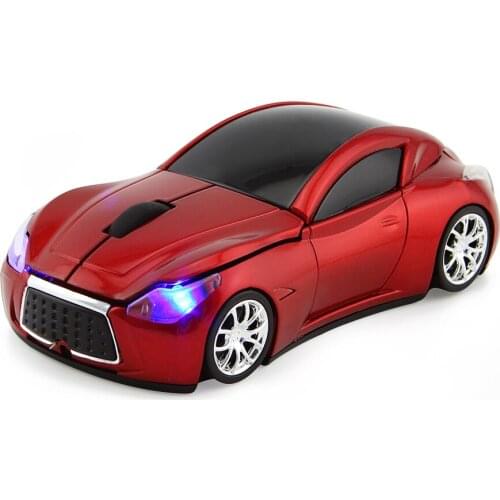 2.4G Car Shape Wireless Mouse USB Optical Computer Mini 3D Creative Mause 1600DPI Mice With LED Light Gift For Kid For PC Laptop