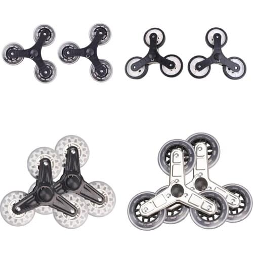 2Pcs ​Replacement Casters Stairs Climbing Trolley Plate Casters Luggage Suitcase Rollers PU Trolley Directional Casters