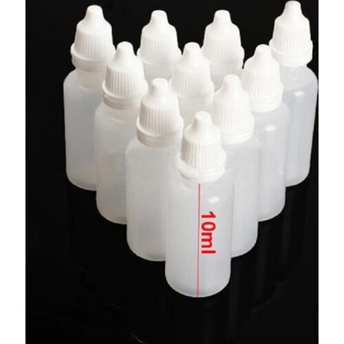 5ml 10ml 15m 20ml 30ml 50ml 100ml White Plastic Liquid Bottles Squeezable Eye Dropper Bottles Liquid Droppers Empty Bottle